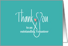 Hand Lettered Thank you to Hospital Volunteer, with Stethoscope card