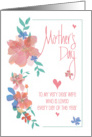 Hand Lettered Watercolor Floral Mother’s Day Dear Wife from Husband card