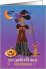 Halloween Sweet Witch Princess for Great Granddaughter of Color card