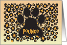 Retirement with Leopard Spots, Leopard Pawprint & Pounce card