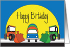 Birthday for Kids, For Boy with Colorful Construction Equipment card