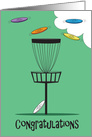 Congratulations for a great Disc Golf Game, Colorful Flying Discs card