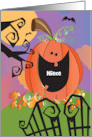 Niece Halloween Smiling Jack O’ Lantern to Customize Relationship card