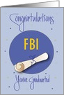 FBI Academy Graduation, Custom Card with Rolled Diploma card