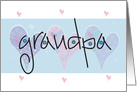 Grandparents Day for Step Grandpa, Hearts & Hand Lettering card