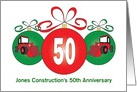 Christmas Construction Company, 50th Anniversary Custom Copy card