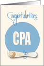 Congratulations for CPA License, Rolled Diploma & Hand Lettering card