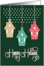 Christmas from Realtor, Trio of House Ornaments & Hand Lettering card