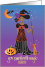 Halloween Sweet Witch Princess Trick or Treater for Daughter of Color card