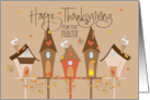 Hand Lettered Thanksgiving from Realtor with Birdhouse Neighborhood card