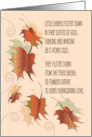 Hand Lettered Thanksgiving with Leaves Missing You Fall Leaf Poem card