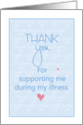 Thank you for Support During Illness, Hand Lettering & Hearts card