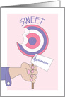 Sweetest Day for Grandson, Large Sweet Candy Sucker card