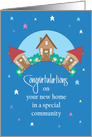 Retirement Community New Home Congratulations, Trio of Cottages card