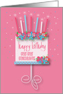 Birthday for Great Great Granddaughter, with Floral Birthday Cake card
