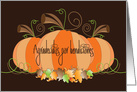 Agradecidos por Bendiciones, Da de Gracias con Calabazas card
