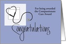 Congratulations Healthcare Award, Custom Text & Hand Lettering card