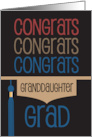 Graduation for Granddaughter with Congrats Grad Graduation Hat card