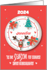 Christmas Granddaughter Tis Season for Cookies with Custom Name & Year card