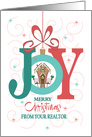 Christmas Joy from Realtor to Customers & Clients, Joy Ornament card