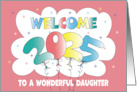 New Year’s 2024 for Daughter Colorful Balloon Date with Twinkles card