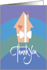 Thank you from Realtor with Ribbon Wrapped Home with Hearts card