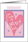 Hand Lettered Valentine’s Day Granddaughter You Make My Heart Smile card