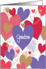Hand Lettered Valentine’s Day for Grandson Brilliant Heart Collage card