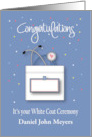 White Coat Ceremony with Pocket & Stethoscope and Custom Name card