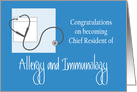 Congratulations Chief Resident of Allergy & Immunology card