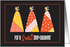 Halloween for Sweet Step Daughter with Candy Corn Pumpkin Trio card
