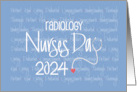 Hand Lettered Radiology Nurses Day 2024 with Stethoscope and Heart card