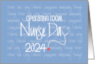 Hand Lettered Operating Room Nurse Day 2024 Stethoscope and Heart card
