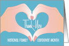 Hand Lettered National Family Caregivers Month Heart Hands with Heart card