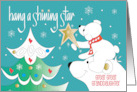 Christmas Great Great Granddaughter Hang a Shining Star Polar Bears card