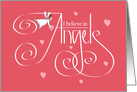 Valentine for Caregiver, I Believe in Angels, Flying Angel & Hearts card