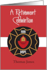 Firefighter Retirement Party Invitations with Custom Name and Station card