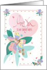 Hand Lettered Love You Floral Mother’s Day for Wife from Husband card