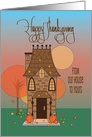 Hand Lettered Thanksgiving from our Home to Yours, Tall Cottage card