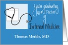 Graduation for Doctor of Internal Medicine with Custom Name card