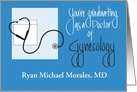Graduation for Doctor of Gynecology with Custom Name card