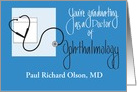 Graduation for Doctor of Ophthalmology with Custom Name card