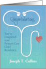 Graduation Chief Residency Primary Care with Custom Name card
