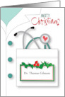 Hand Lettered Christmas Joy to Outstanding Doctor, Wishing you Joy card