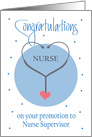 Promotion Congratulations for Nurse Supervisor, with Stethoscope card