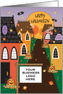 Halloween from Realtor, Fall Cottages with Pumpkins & Custom Sign card