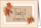 Thanksgiving from Realtor or Real Estate Office Fall Leaves Thankful card