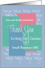 Hand Lettered Thank You / We Miss You Business & Custom Names card