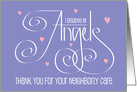 Thank You to Neighbor for Care of Elderly Mother, I Believe in Angels card