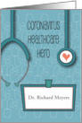 Thank You Doctor and Nurse Coronavirus Healthcare Hero Name Tag card